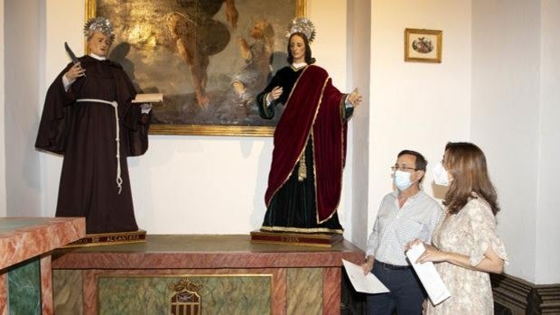 La iglesia de la Merced recupera un San Juan y un San Blas vinculados con dos cofradías antiguas de Córdoba