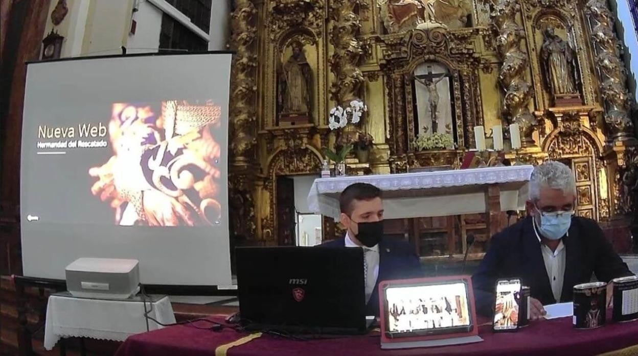 Presentación de la nueva página web del Rescatado, en la iglesia de los Padres de Gracia