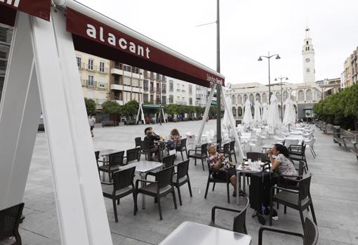 Plaza Nueva de Lucena, donde los casos están repuntando