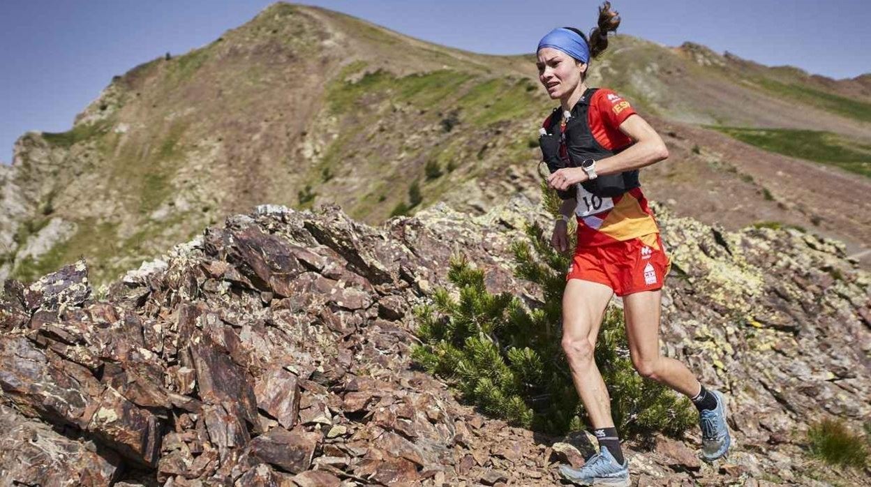 Patricia Pineda durante el campeonato del mundo de Trail