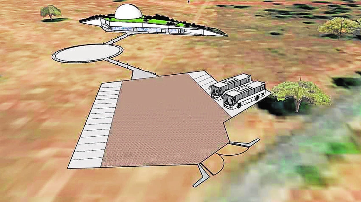 Recreación del observatorio astronómico que construirá el Ayuntamiento de Espiel