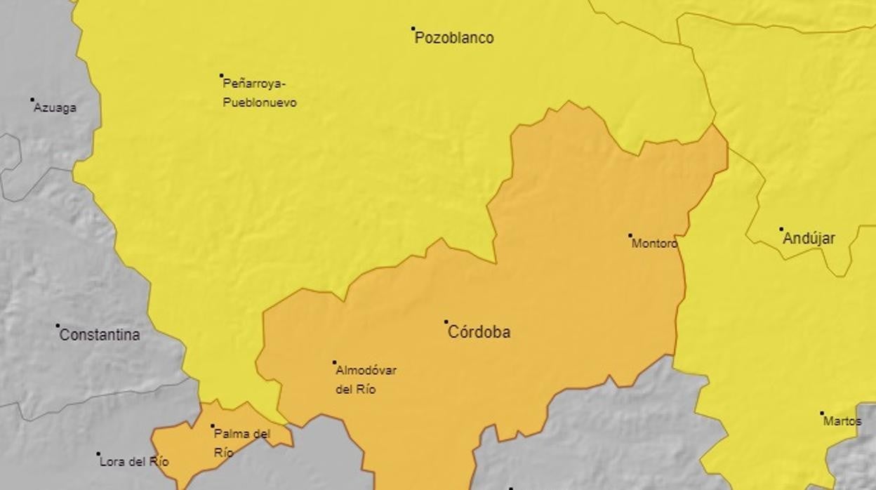 La alerta naranja está activada en la Campiña y la amarilla, en la Sierra y Pedroches