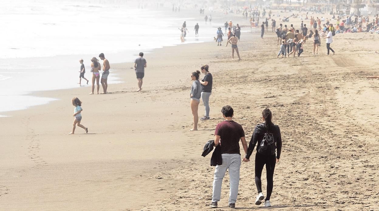 Ambiente en las playas de Málaga