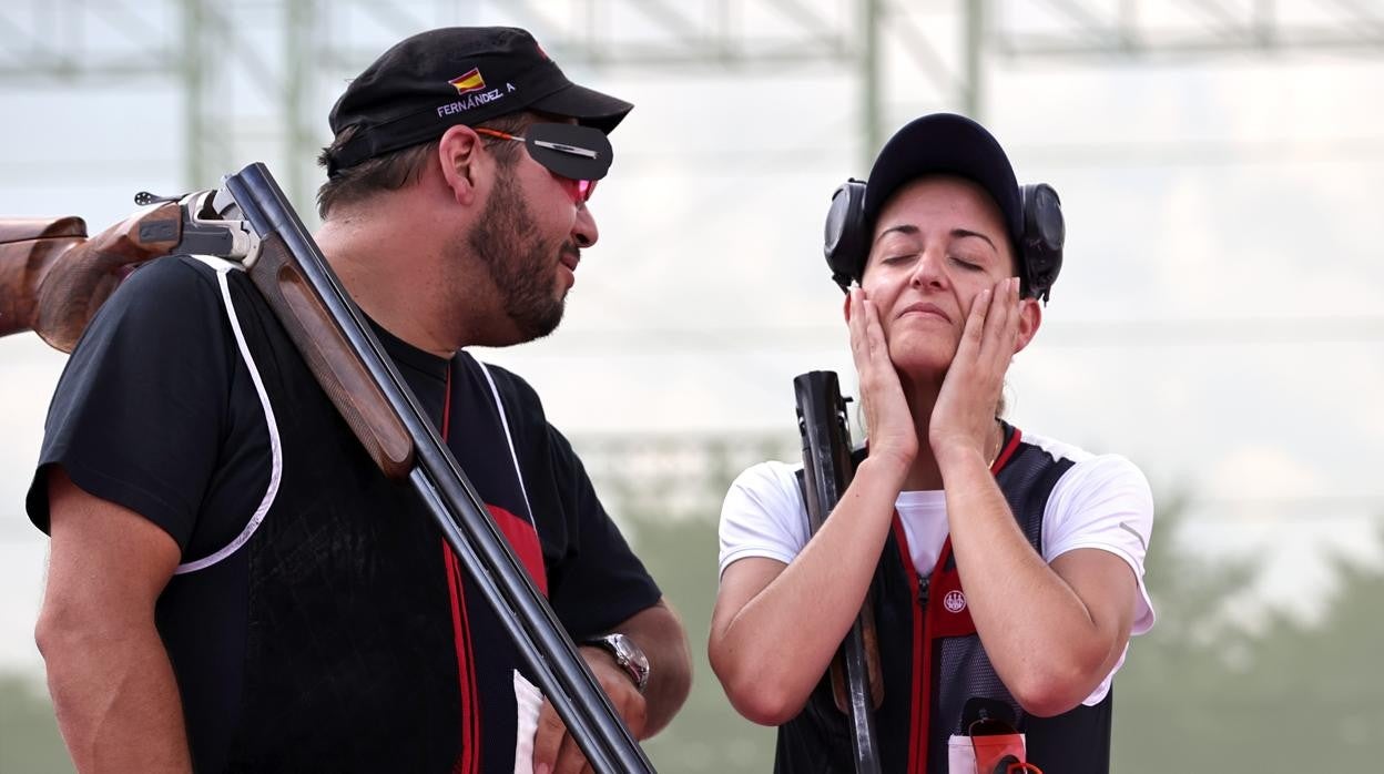 Fátima Galvez y Alberto Fernández tras lograr el oro