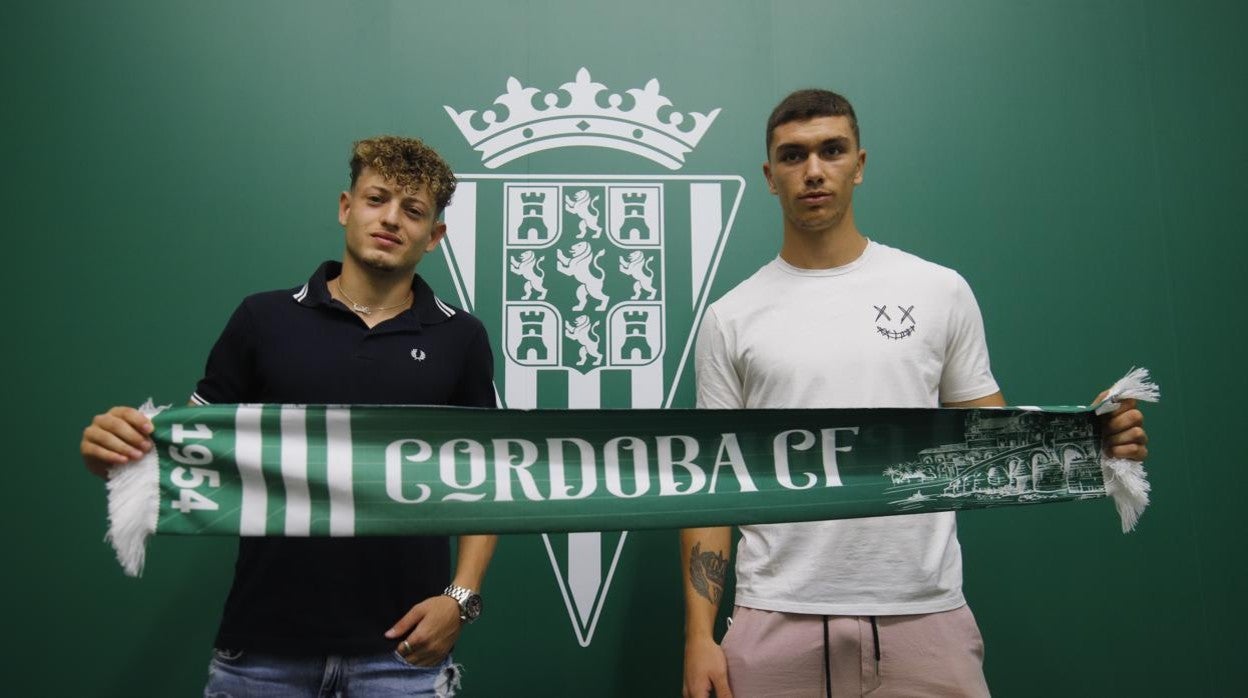 Simo y Adrián Fuentes, como nuevos jugadores del Córdoba CF