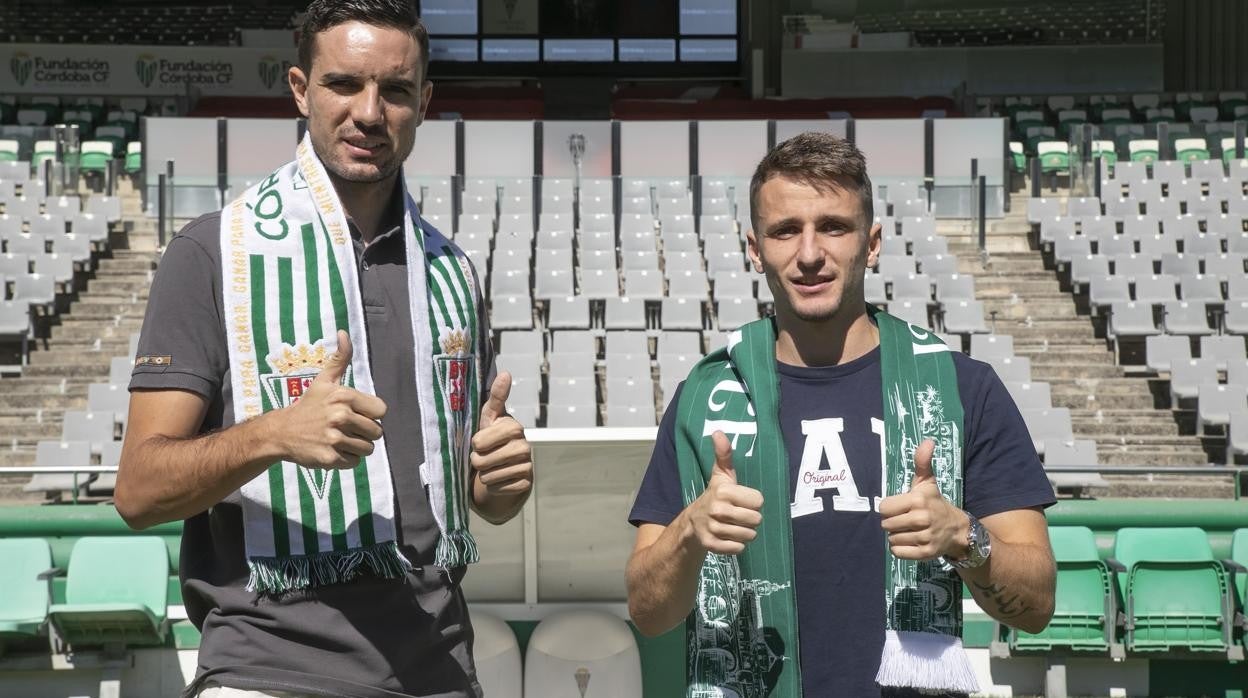 Toni Arranz y Ekaitz Jiménez, presentados como nuevos jugadores del Córdoba