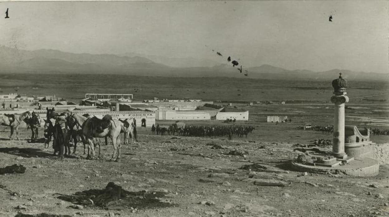 Vista del poblado de Monte Arruit en 1921
