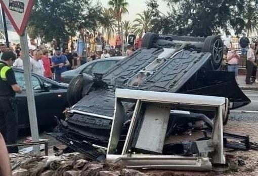 El lugar del accidente en Fuengirola