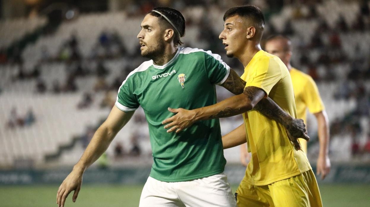 Samu Delgado, en el partido ante el Extremadura