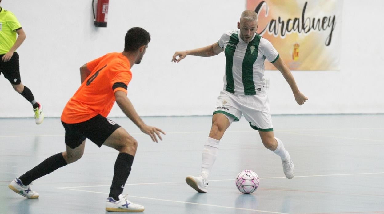 Miguelín, en el partido ante el Unión África Ceutí