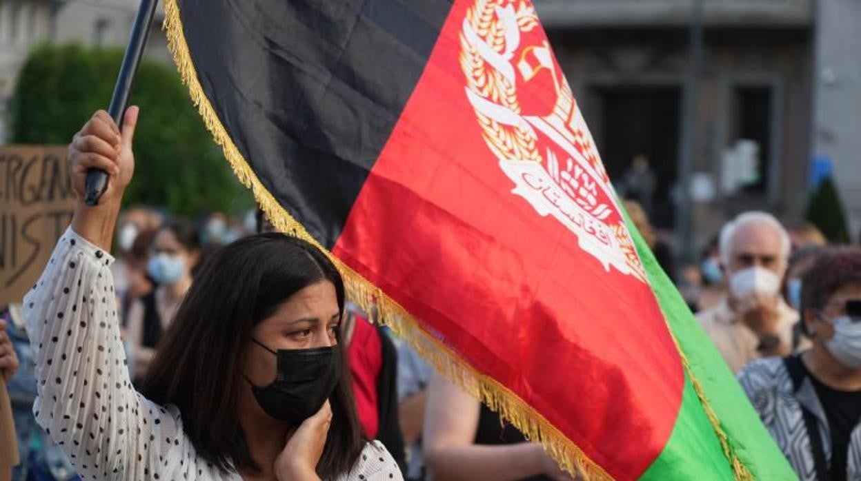 Protesta en favor de las mujeres afganos en Bilbao el pasado 20 de agosto