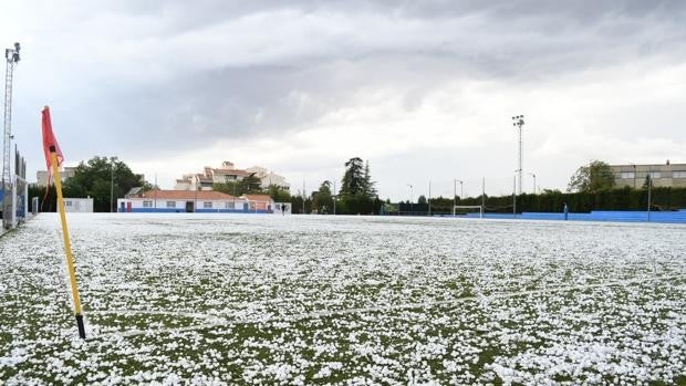 Impresionante tormenta de granizo en Antequera