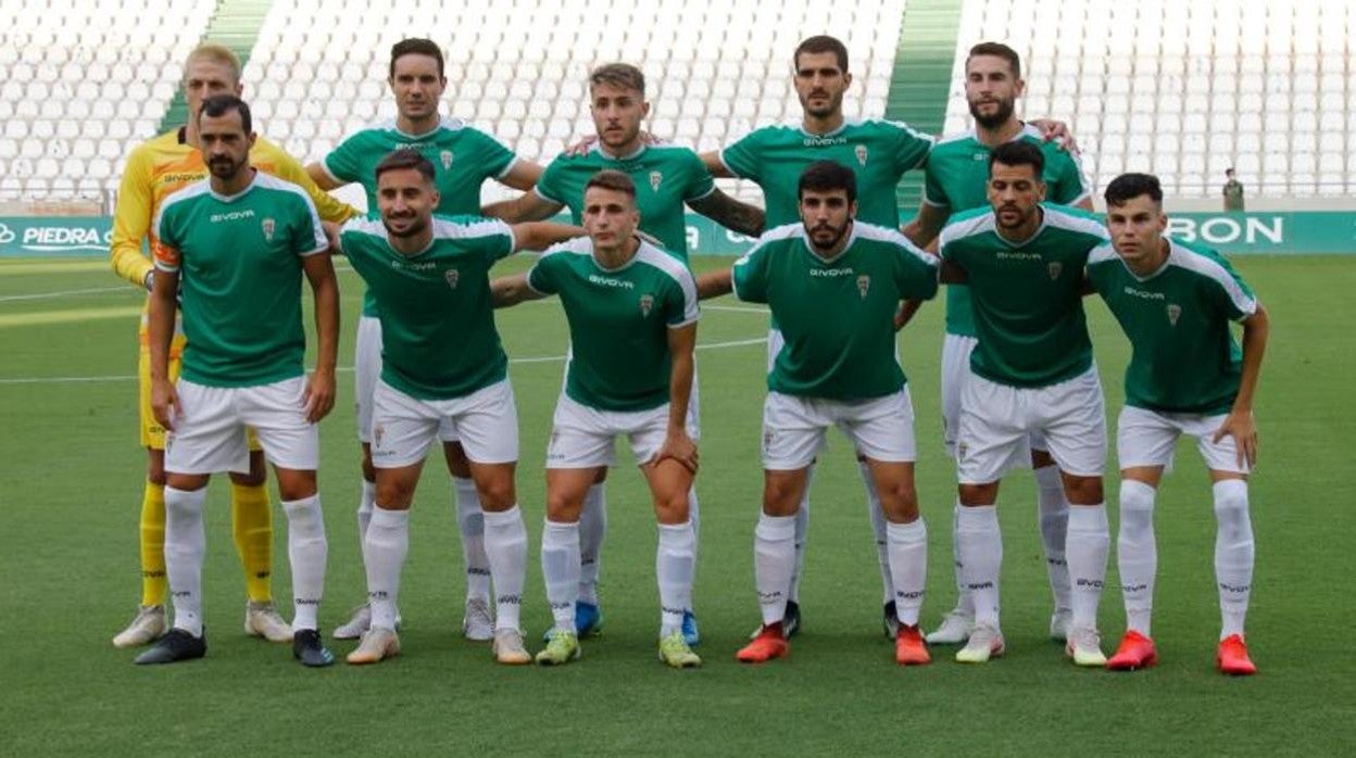 Oonce inicial del Córdoba CF en un partido de esta pretemporada