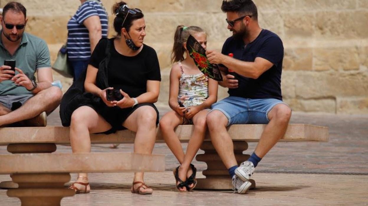 Turistas en Córdoba el pasado 10 de agosto