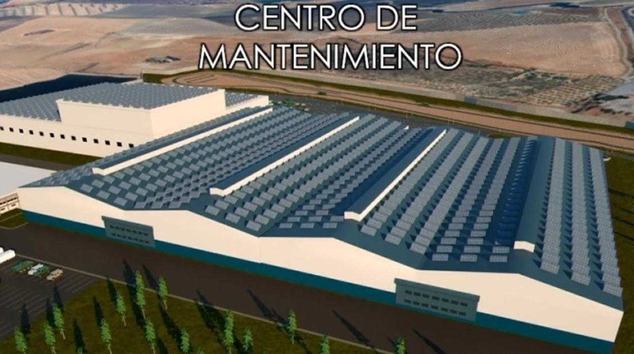 Infografía del centro de mantenimiento, que contará con 100.000 metros cuadrados