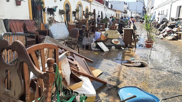 Paisaje en la costa de Huelva tras el paso de la DANA: inundaciones y caos por las intensas lluvias