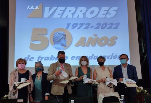 Acto de celebración del 50 aniversario de los centros, ayer en el Averroes