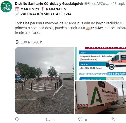 Mensaje para difundir la campaña el Campus de Rabanales