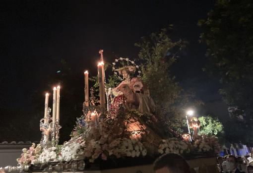 La Divina Pastora, en su procesión por el Campo de la Verdad