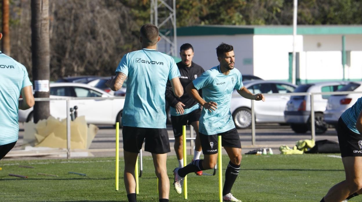 José Ruiz, este miércoles, en el entrenamiento del Córdoba en la Ciudad Deportiva