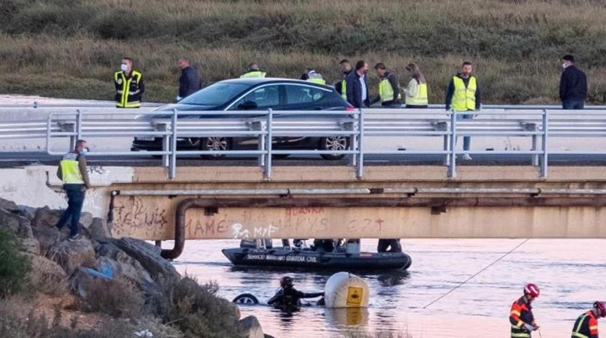 Lugar donde encontraron el coche con los dos vecinos de Huelva