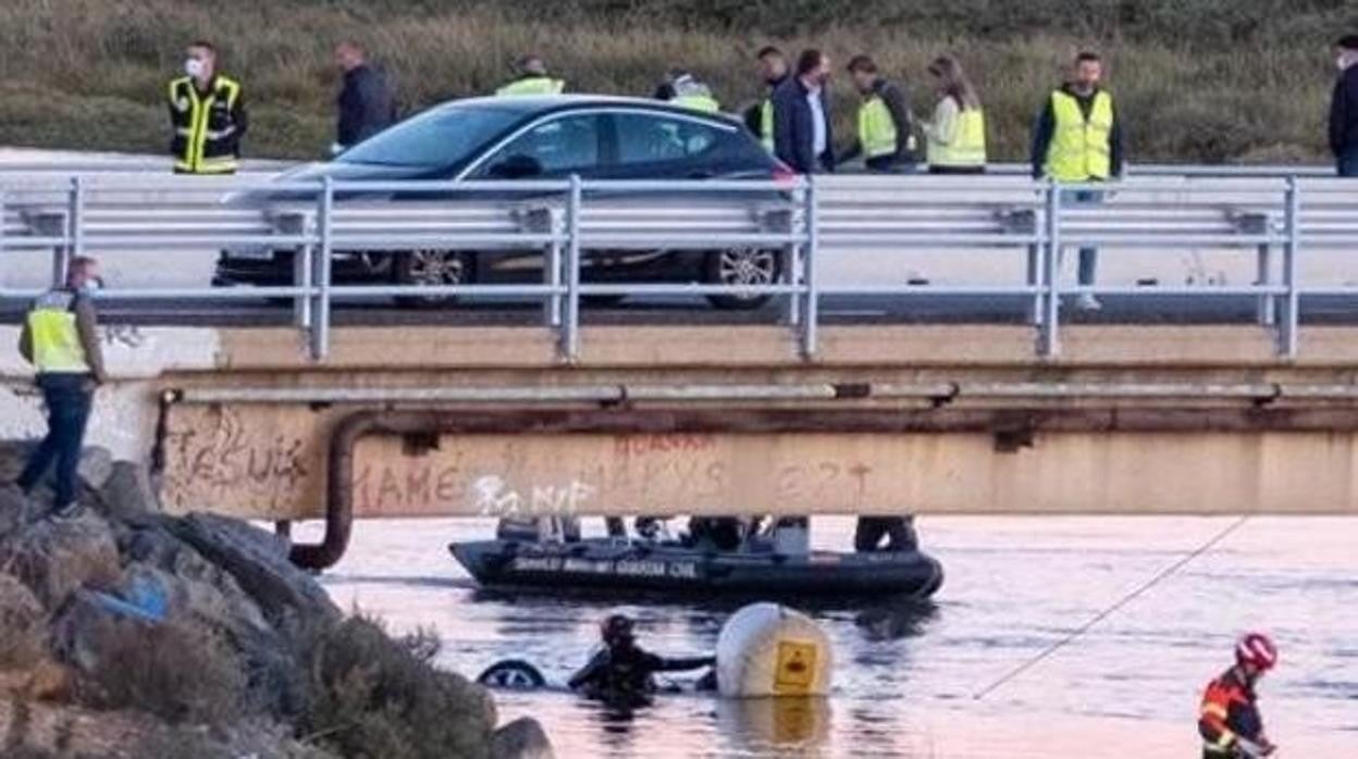 Zona donde se encontró el coche con los dos desparecidos en Huelva