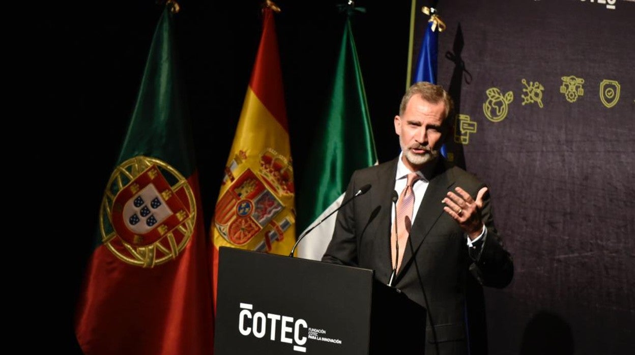 Don Felipe, durante su intervención en la clausura de la cumbre