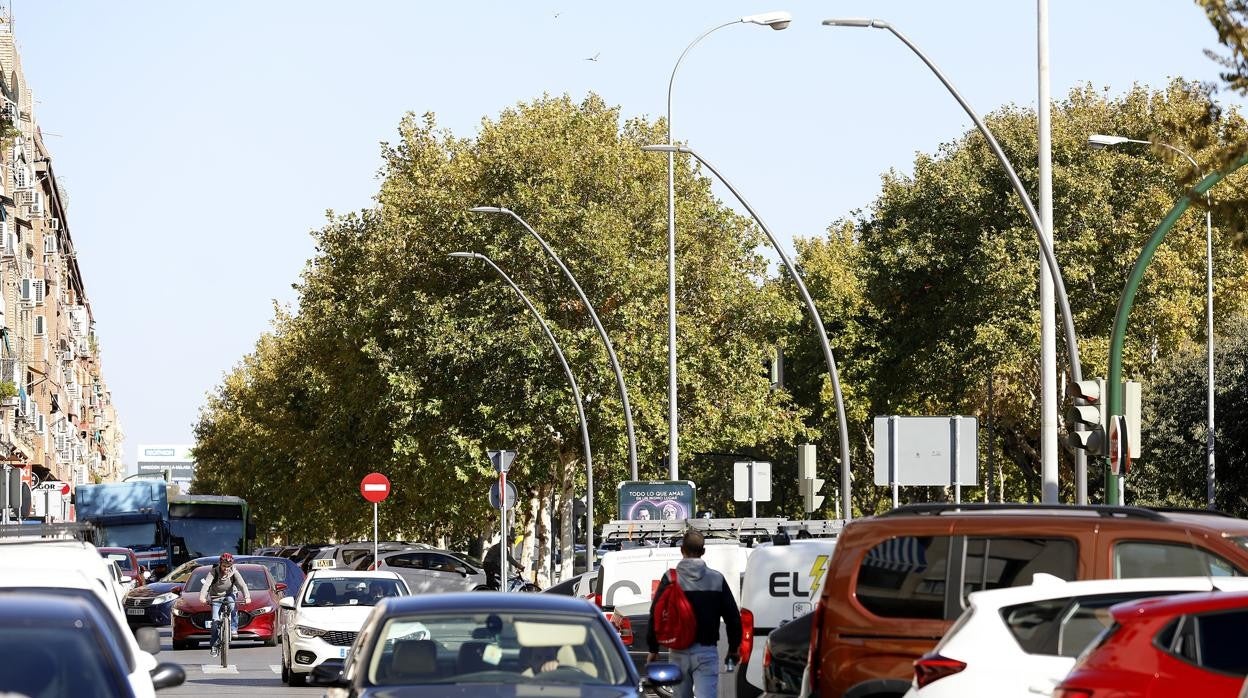 Luminarias situadas en la avenida de Libia, foco de una primera investigación abierta por la Fiscalía