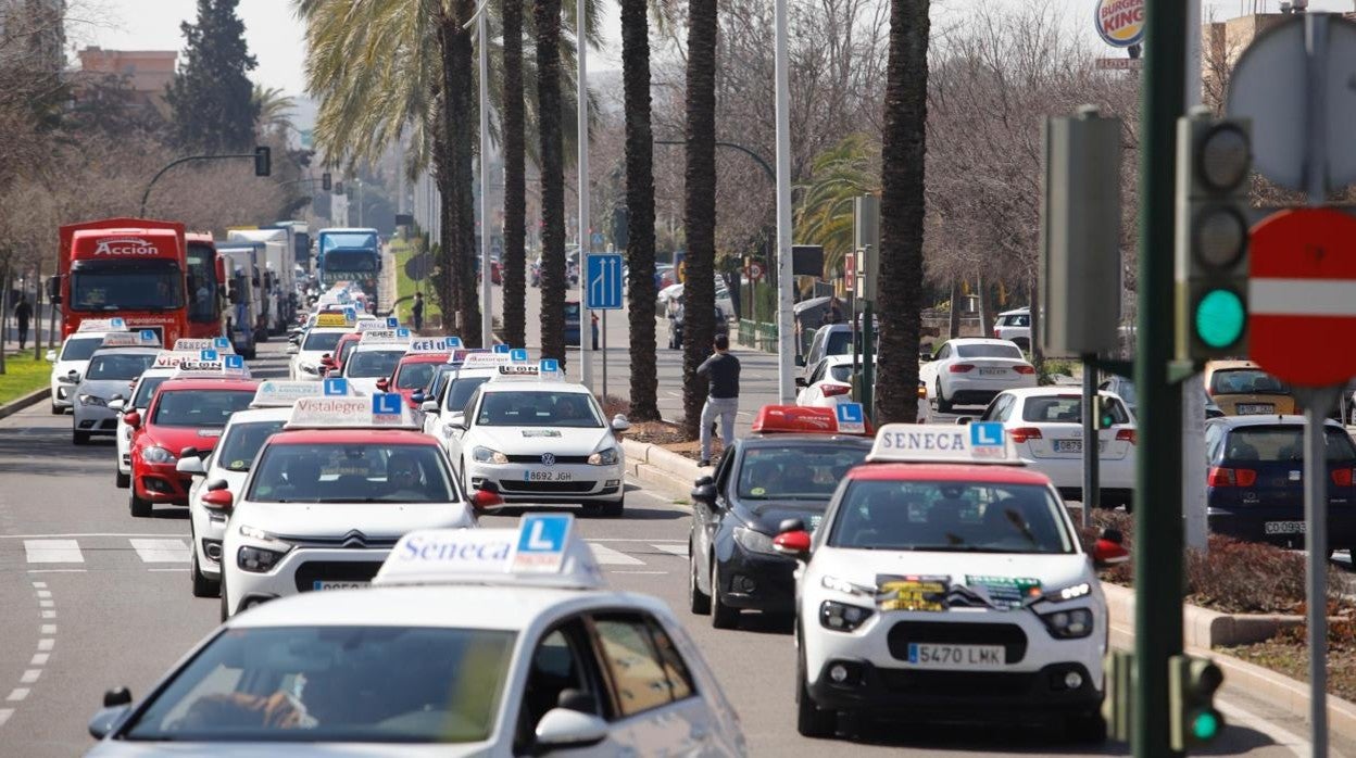 Manifestación de autoescuelas