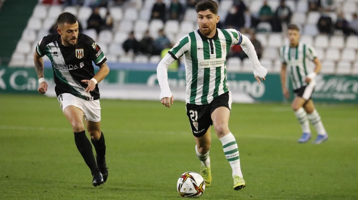 Javi Flores, en el partido ante el Mérida