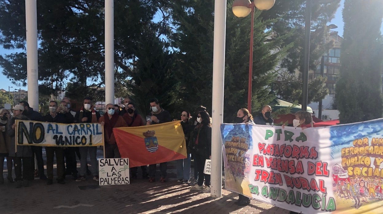 Algunos de los manifestantes en Benalmádena