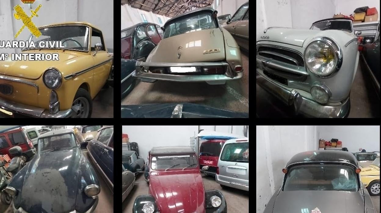 Algunos de los automóviles robados en París y recuperados en Algeciras