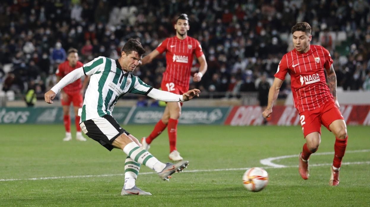 Willy Ledesma, en el partido ante el Sevilla FC