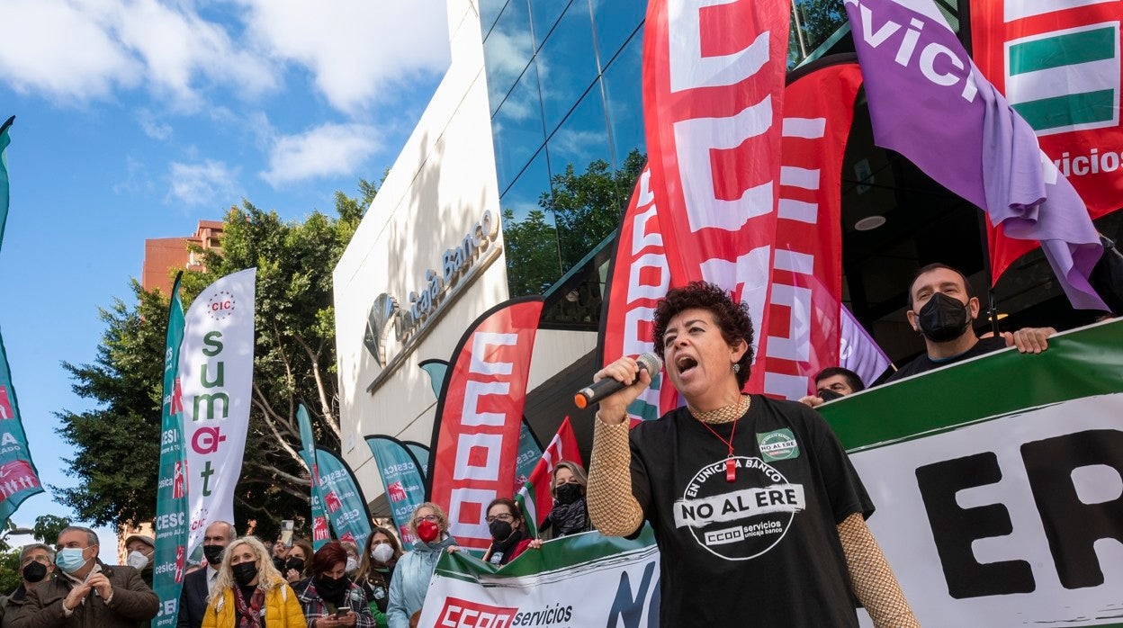 Concentración de los trabajadores este jueves en Málaga