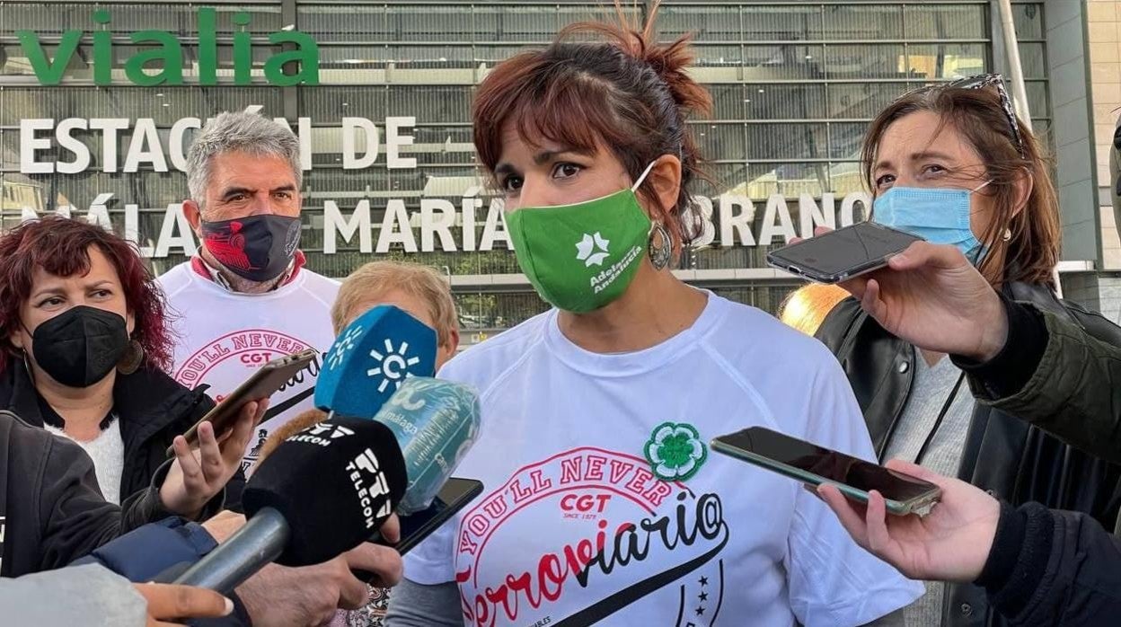 La líder de Adelante Andalucía el jueves 9 de diciembre en Málaga