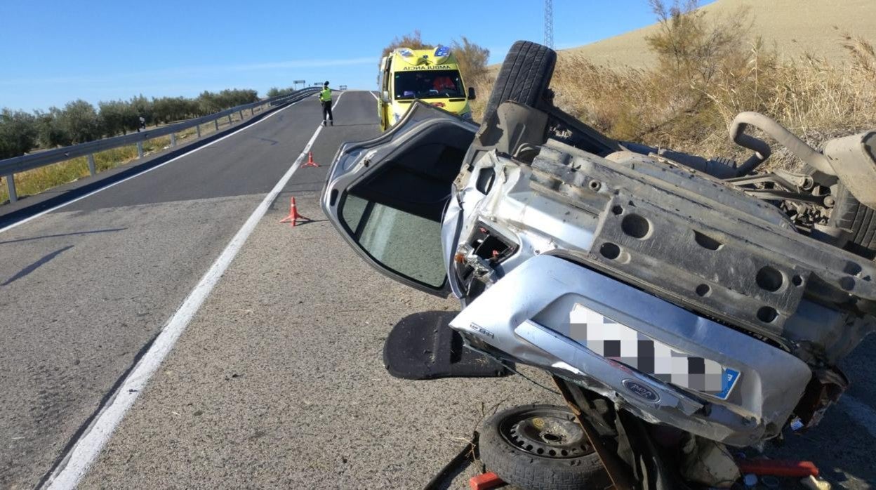 Imagen del vehículo accidentado