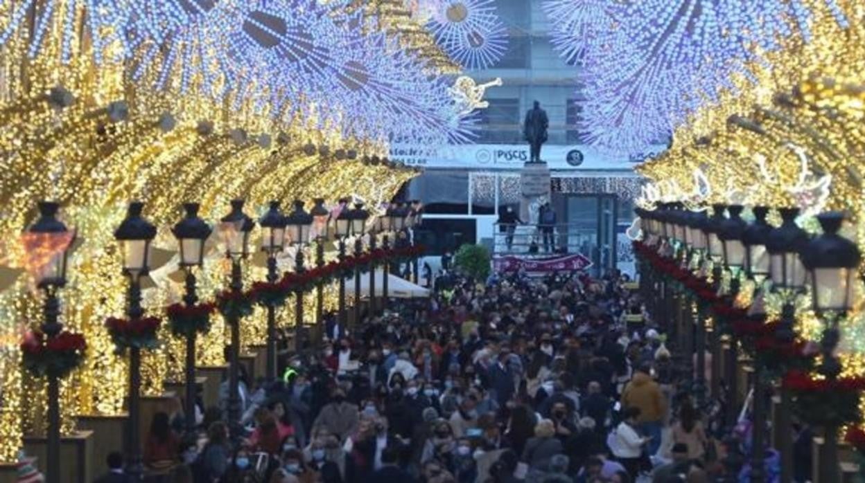 Iluminación navideña en Málaga capital