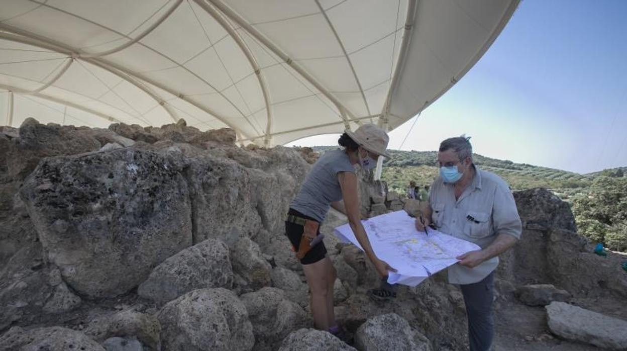 Trabajos arqueológicos en el Cerro de la Merced en julio de 2020