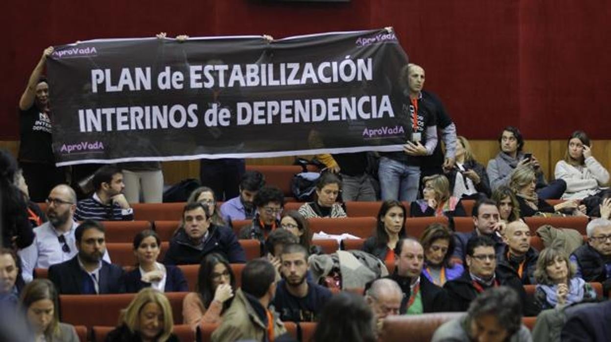 Protesta de los interinos andaluces