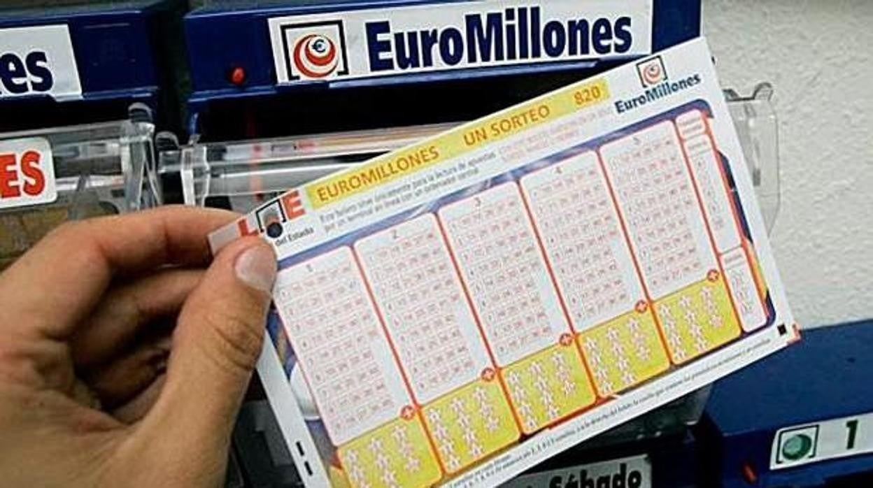 Papeleta de un sorteo de Euromillones