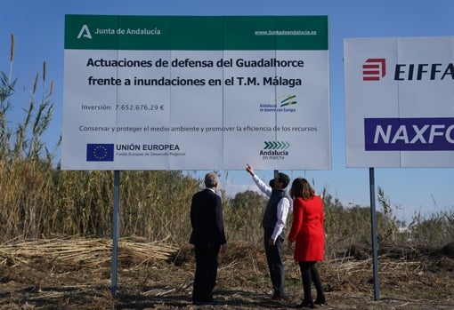 Moreno, junto a la consejera de Agricultura y Medio Ambiente, Carmen Crespo, y el alcalde de Málaga, Francisco de la Torre