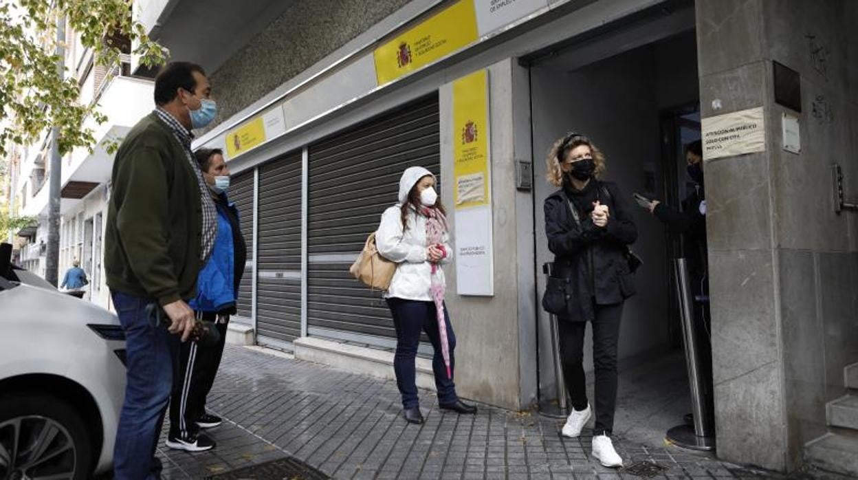 Una oficina de empleo en Córdoba durante la pandemia
