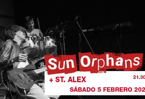 Cartel del concierto de Sun Orphans y St.Alex