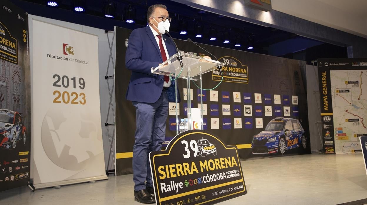 Un momento de la presentación del Rallye Sierra Morena este miércoles