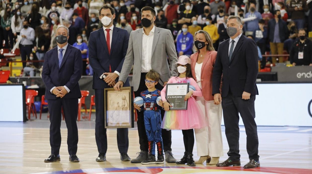 El cordobés Felipe Reyes, durante el homenaje en Córdoba