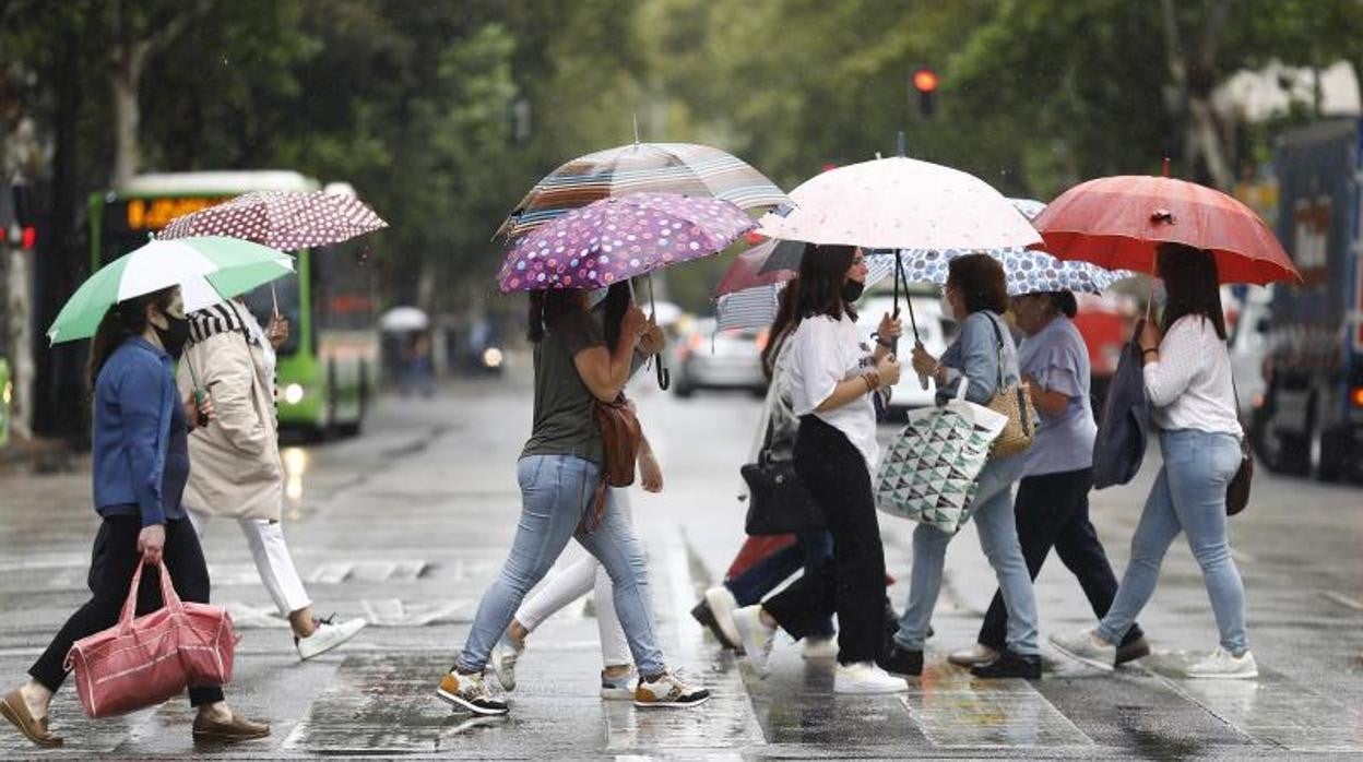 Una jornada lluviosa en Córdoba durante el otoño pasado