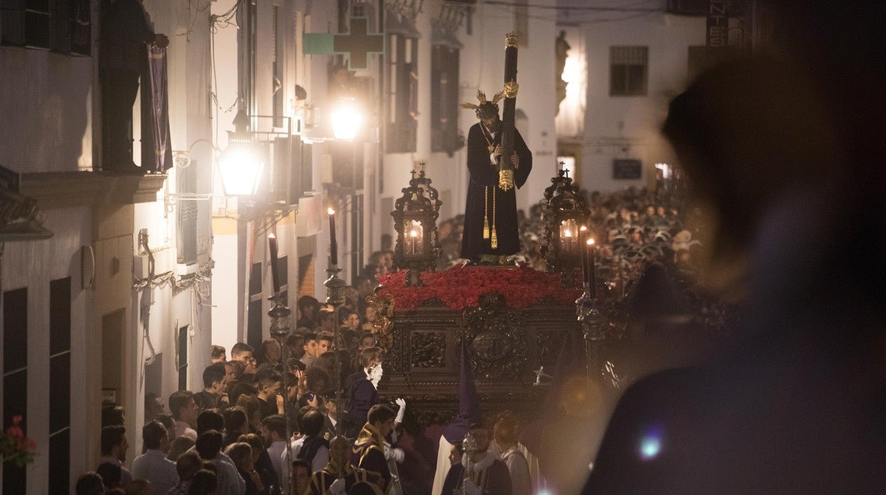 El Señor de la Pasión, en su paso un Miércoles Santo de Córdoba