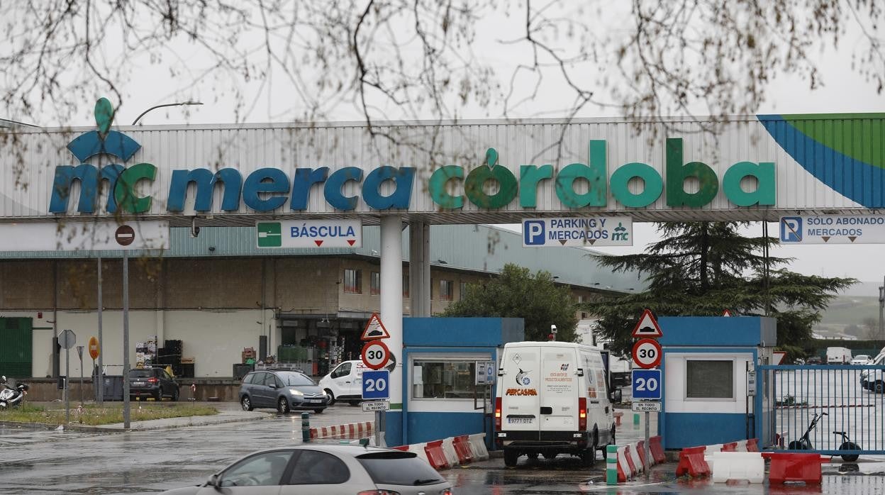 Entrada a las instalaciones de Mercacórdoba, este lunes