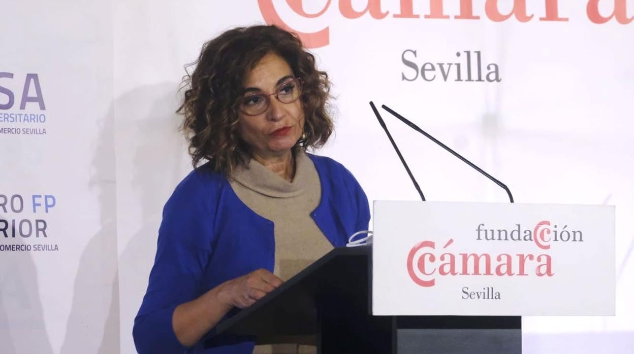 María Jesús Montero, este viernes en Sevilla