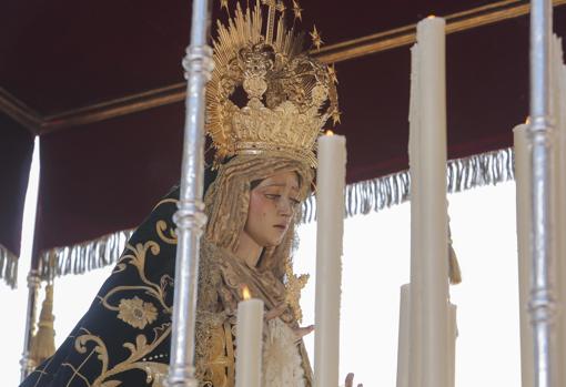 María Santísima de la Caridad, en su paso de palio